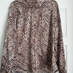 Elegant Women's Snake Print Blouse